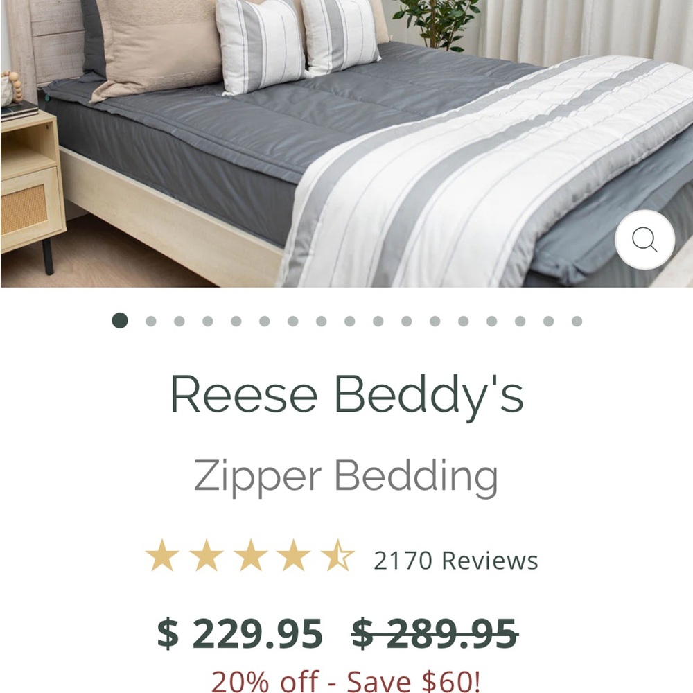 Beddy’s Reese Zipper bedding - TWIN